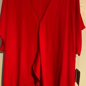 Chelsea 28 Red Chinoise Top Sz XXL NWT